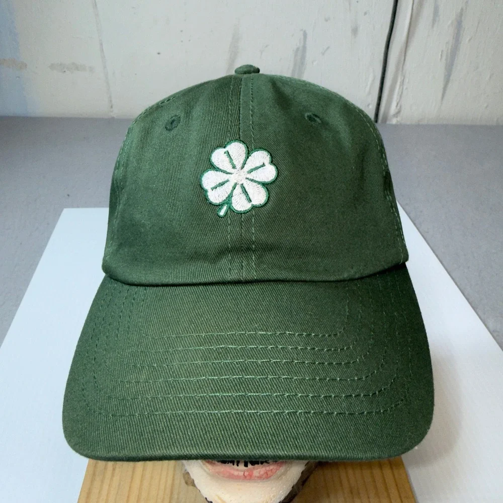 DALIX Four Leaf Clover Baseball Cap‎ Mens OSFM Green Excellent Embroidered Hat